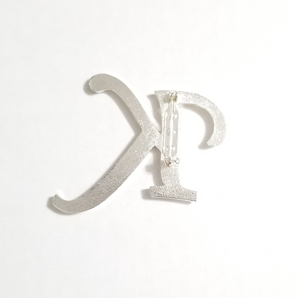 Letter K Rhinestone Brooch/Lapel Pin - Picture 8 of 15